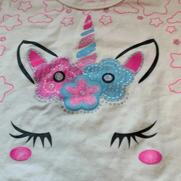 Five for 25 NWOT short  sleeve unicorn T-shirt with bling - Picture 3 of 4